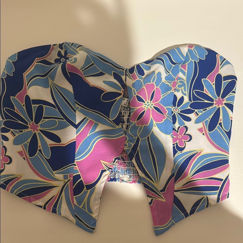 Floral Strapless Top